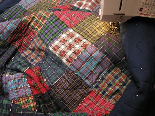 Follow our guide to make patchwork tartan Blanket here.