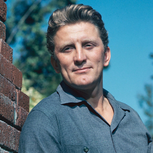 Kirk Douglas smiling face. 